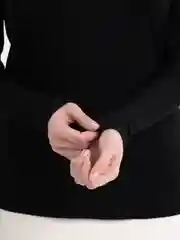 Черный водолазка женская Лапша