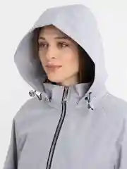 Серый меланж ветровка женская весна-осень, XL - 6XL