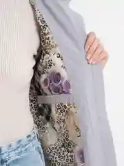 Серый меланж ветровка женская весна-осень, XL - 6XL