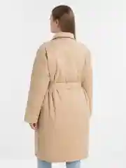 Бежевый меланж куртка женская мегаоверсайз, утепленная