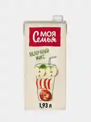 Напиток сокосодержащий Моя Семья Яблочный микс, 1,93 л