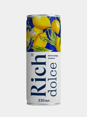 Напиток сокосодержащий Rich Dolce Лимон-Виноград, 330мл,ж/б