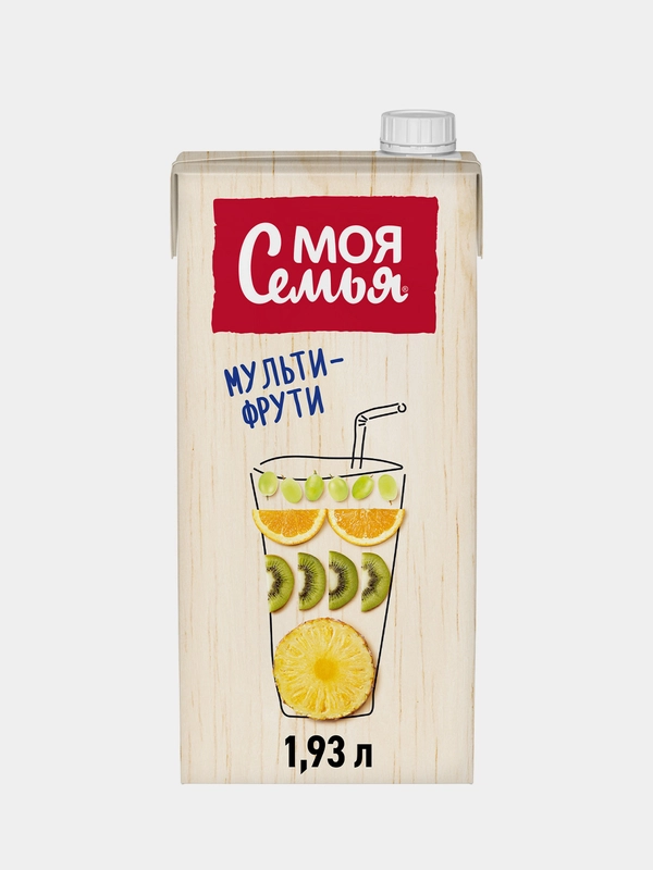 Напиток сокосодержащий Моя Семья Мульти-Фрути, 1,93л