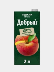 Напиток сокосодержащий Добрый Яблоко-Персик, 2л