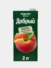 Напиток сокосодержащий Добрый Яблоко-Персик, 2л