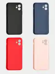 Красный чехол для iPhone 12 / Айфон 12 силиконовый с покрытием Soft Touch (противоскользящий)