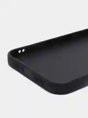 Черный чехол для iPhone 12 / Айфон 12 силиконовый с покрытием Soft Touch (противоскользящий)