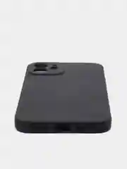 Черный чехол для iPhone 12 / Айфон 12 силиконовый с покрытием Soft Touch (противоскользящий)