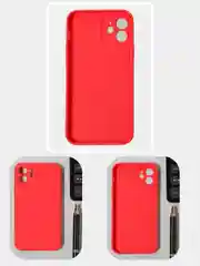 Красный чехол для iPhone 12 / Айфон 12 силиконовый с покрытием Soft Touch (противоскользящий)