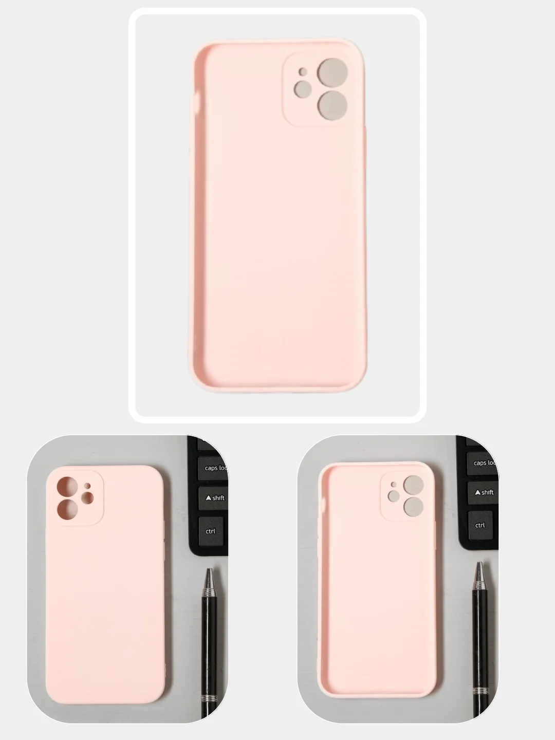 Розовый чехол для iPhone 12 / Айфон 12 силиконовый с покрытием Soft Touch (противоскользящий)