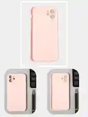 Розовый чехол для iPhone 12 / Айфон 12 силиконовый с покрытием Soft Touch (противоскользящий)