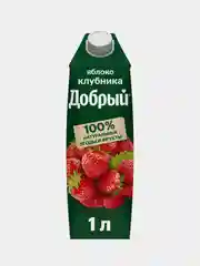 Напиток сокосодержащий Добрый Яблоко-Клубника, 1л