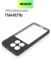 Прозрачный чехол для Xiaomi Poco X6 Pro/ Redmi K70E пластиковый с силиконом BROSCORP противоударный