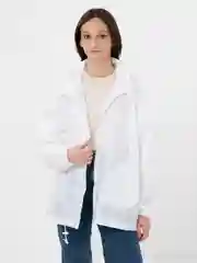 Белый ветровка дождевик, унисекс