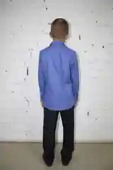 Лазурный школьная Рубашка приталенная