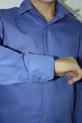 Лазурный школьная Рубашка приталенная