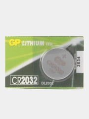 Батарейка CR2032, литиевый элемент питания GP, таблетка 2032