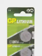 Батарейка CR2016, литиевый элемент питания GP 2016, таблетка плоская
