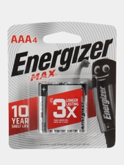 Батарейки Energizer R06 R03, пальчиковая АА, мизинчиковая ААА, алкалин дюрасел, 1, 4 штуки