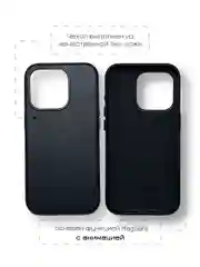 Темно-синий кожаный чехол Leather Case для iPhone 13 Pro с функцией MagSafe