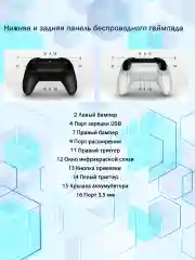 Черный геймпад 3 ревизия для Xbox One/Xbox series S, X, беспроводной