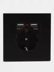 Бирюзовый розетка с USB -портами, с заземлением, белая, розетка с юсб