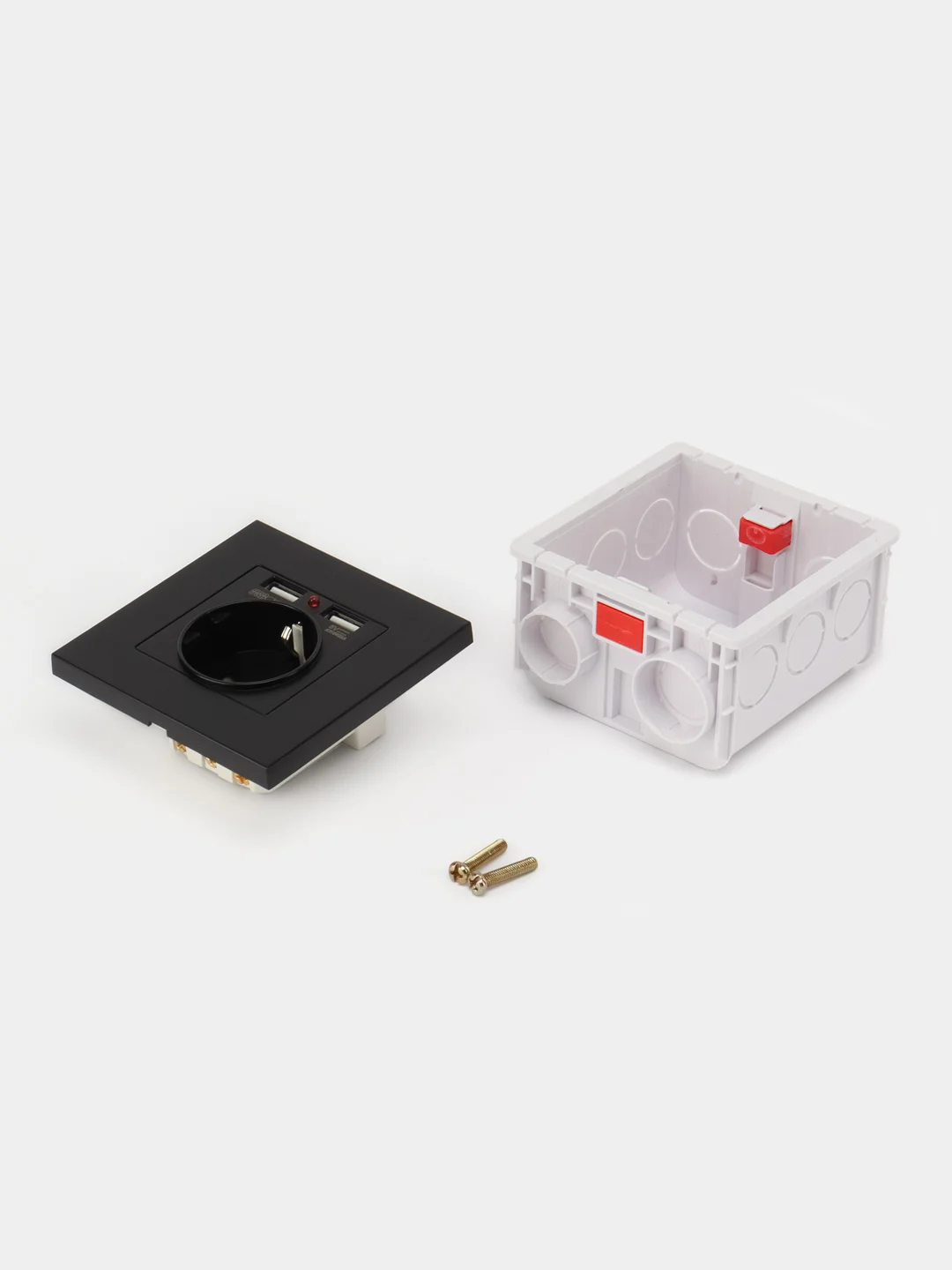 Бирюзовый розетка с USB -портами, с заземлением, белая, розетка с юсб