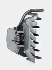 Серебряный крабик для волос каучуковый