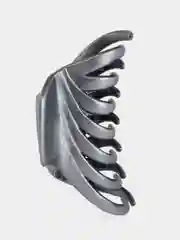 Серебряный крабик для волос каучуковый