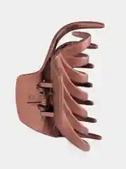 Коралловый крабик для волос каучуковый матовый