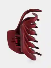 Багровый крабик для волос каучуковый матовый