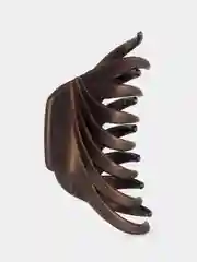 Песочный хаки крабик для волос каучуковый матовый