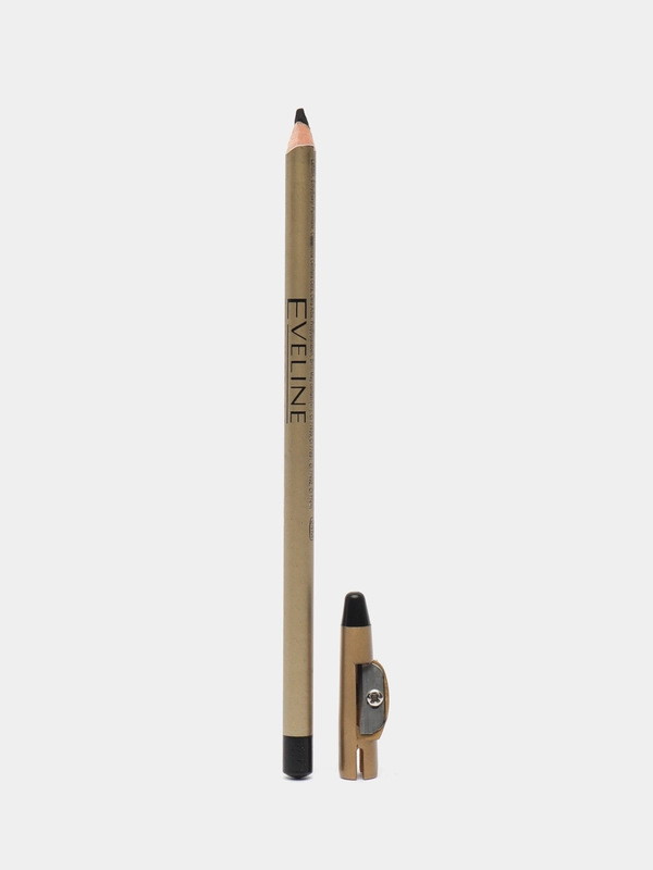 Контурный карандаш с точилкой для макияжа глаз Eveline Eyeliner pencil 2 оттенка