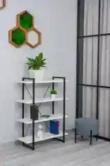 Белый стеллаж LAKSI, лофт