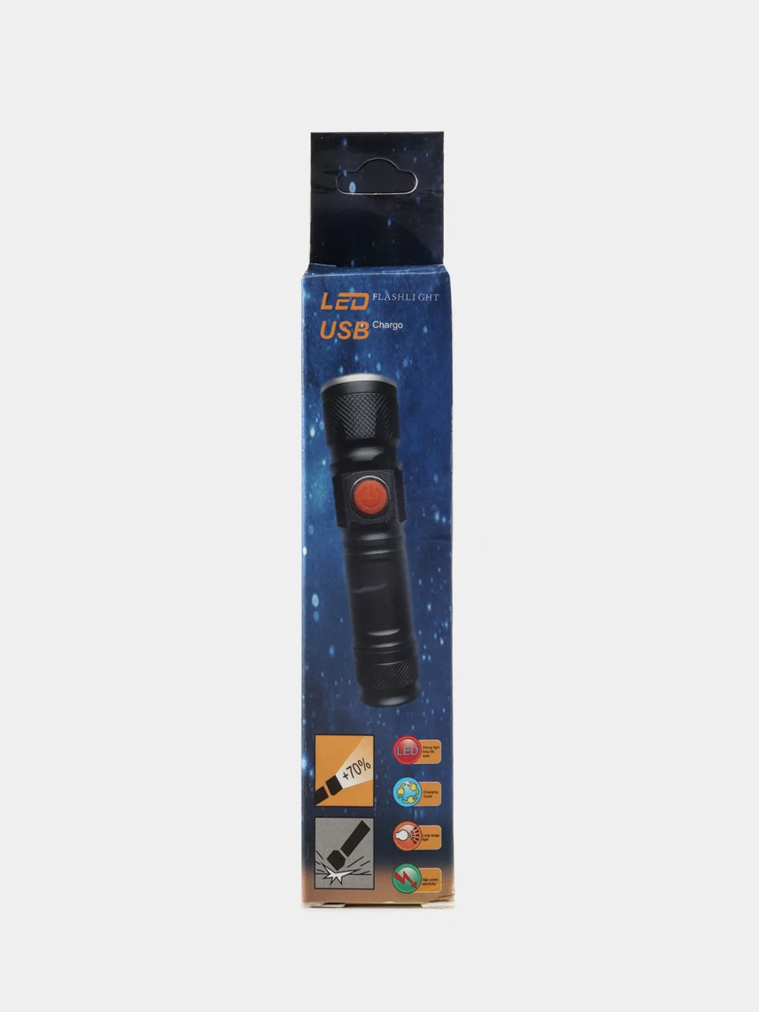 Аккумуляторный сверхяркий карманный фонарик с usb, металлический корпус с клипсой и линзой