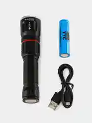 Аккумуляторный сверхяркий алюминиевый ручной фонарь с usb, линзой и магнитом