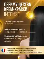 Крем-краска для волос STYLIST COLOR PRO INTENSE Глубокий черный, тон 1.0, 118 мл