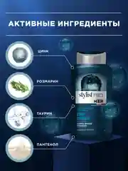 Шампунь для волос STYLIST PRO MEN Очищающий, 400 мл