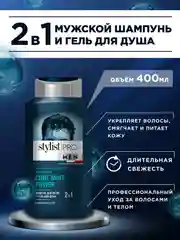 Шампунь для волос и гель для душа STYLIST PRO MEN, 2в1, 400 мл