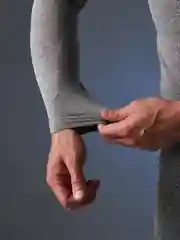 Серый термобельё мужское бесшовное с начёсом из микрофлиса лонгслив и кальсоны
