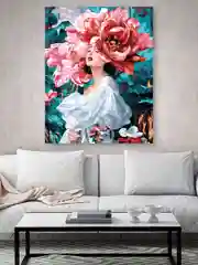 Девушка - Цветок Картина по номерам на холсте с подрамником 40х50 "Hobby Paint"