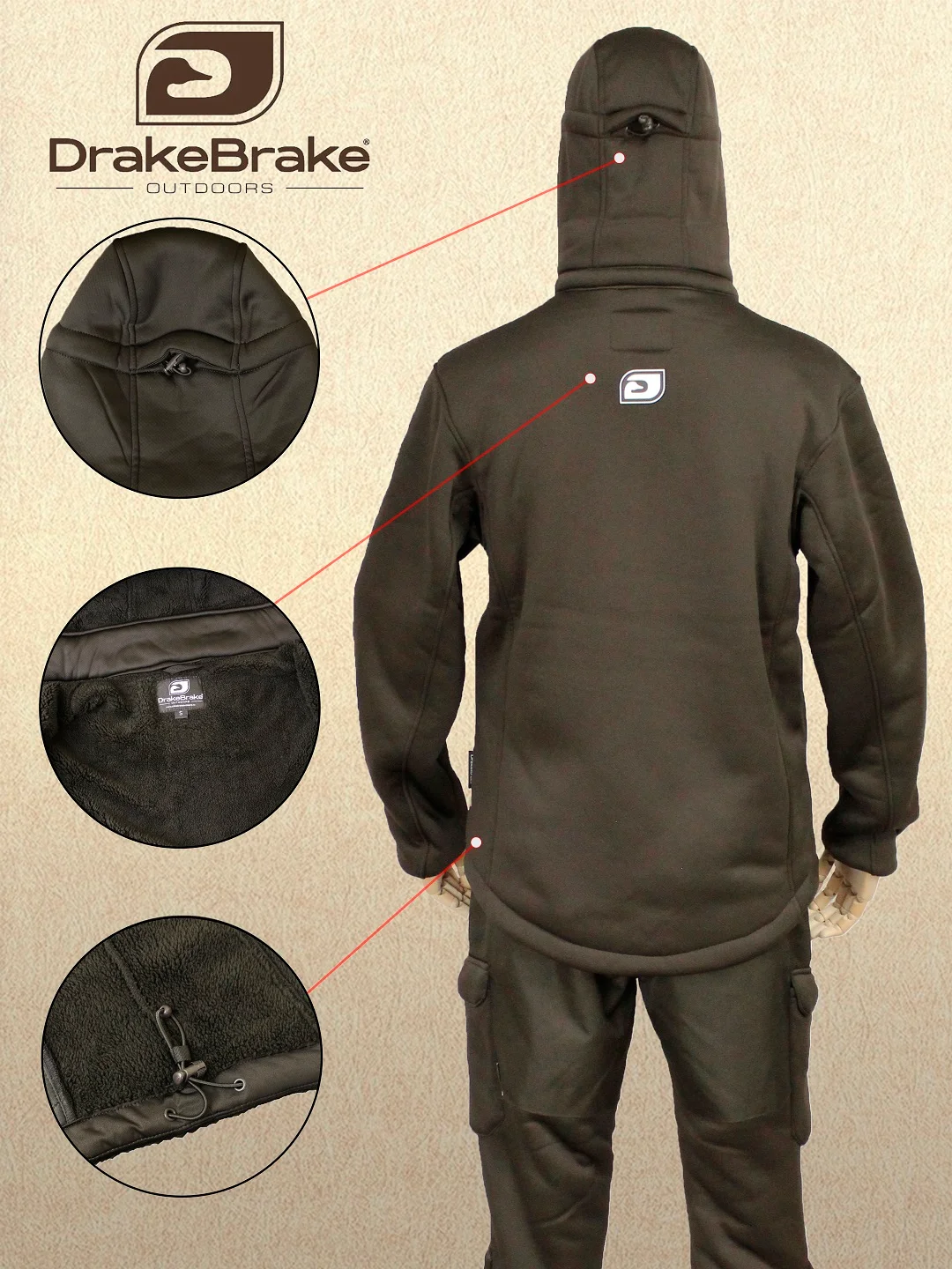 Куртка (ветровка на флисе) Drake Brake Mens Soft-Shell Jacket, рост 172-183