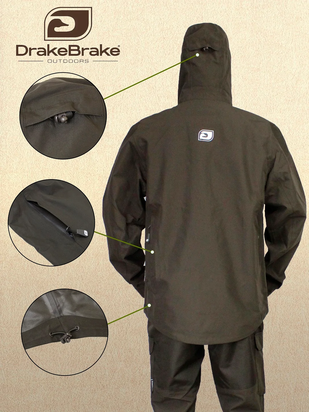 Куртка (ветровка) с мембраной Drake Brake Mens Waterproof Jacket