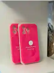 Розовый чехол силиконовый на Iphone 14, 14Pro, 14promax, 15pro, 15, 15Promax