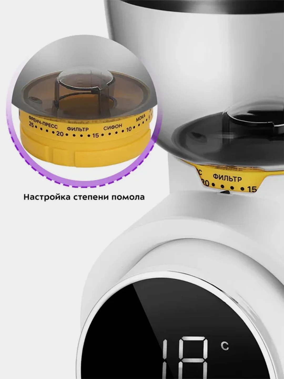 Кофемолка Kitfort КТ-7474