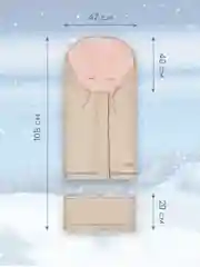 Бежевый конверт-трансформер детский зимний Amarobaby FROST, размер 85-105