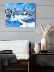 "Зимний пейзаж" алмазная мозаика на подрамнике 40 х 50 "Art on Canvas"