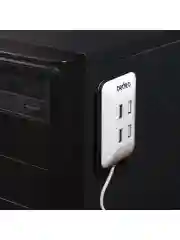 Белый разветвитель хаб USB-HUB Perfeo 4 Port, (PF-VI-H028)