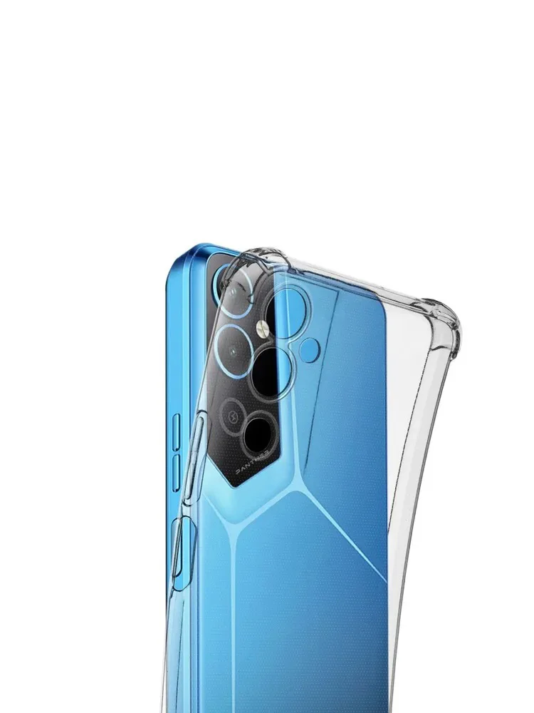 Чехол для Tecno Pova Neo 2, с усиленными углами, силиконовый, прозрачный