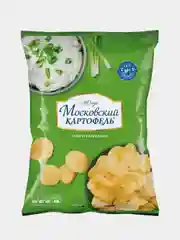 Чипсы картофельные МОСКОВСКИЙ КАРТОФЕЛЬ, со вкусом лука и сметаны, 120 г